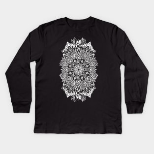 Sharp Flame Mandala Kids Long Sleeve T-Shirt